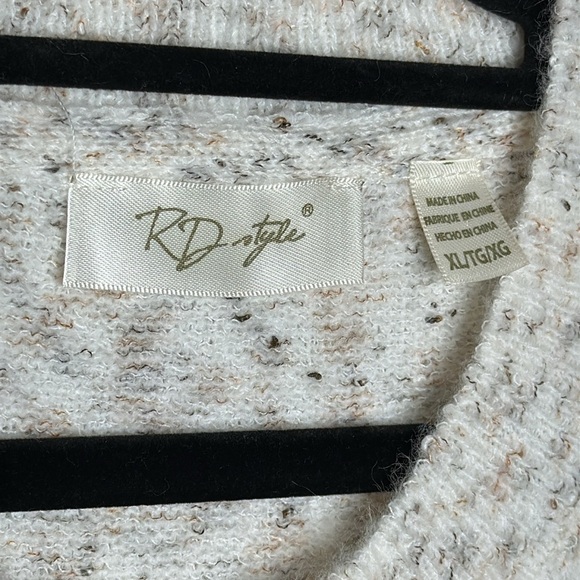 T3 RD Style Women’s Knit Vest Cream Tan Brown Size XL New with tags Stitchfix - Picture 4 of 9